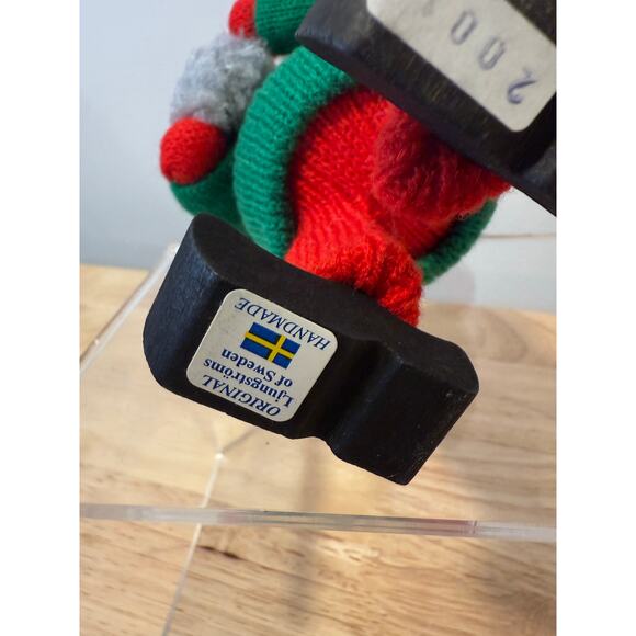 Ljungstroms Of Sweden Tomte Wooden Figure Santa Holding Baby Vintage JL - Picture 7 of 10